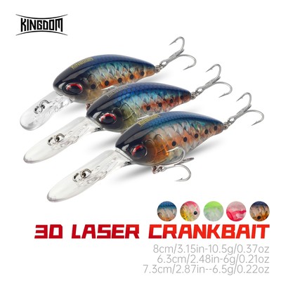 Kingdom Nổi Minnow Mồi Câu Cá 6g 6.5g 10.5g Jerkbait Hardbait Độ Sâu Crankbaits Wobblers Nhựa Nhân Tạo Mồi Cứng 3 Loại Chất Lượng Tốt