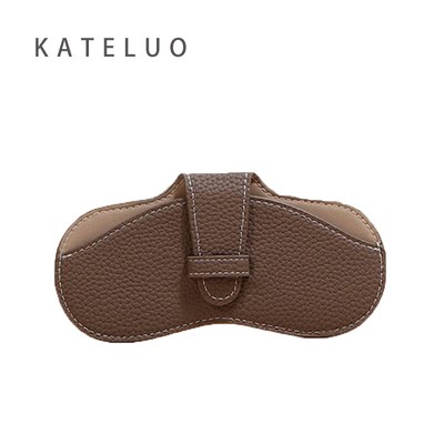 Hộp đựng kính râm da mềm thời trang KATLUO - Túi đựng kính mắt di động và bảo vệ có kẹp, Túi kính râm dành cho nữ và nam giới, Hộp đựng kính mắt dễ thương YJD02