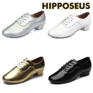  Size34-45 Bé Trai Nam Nữ Giày Khiêu Vũ Latin Thấp Gót Da Hiện Đại Xã Hội Nhảy Múa Cho Bé Trai Người Lớn Gót 3.5CM 