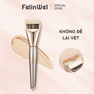 FelinWel - Cọ tán nền dẹt phẳng, Cọ trang điểm dàn nền siêu mỏng và đều cho vẻ ngoài hoàn hảo, lông tổng hợp thuần chay
