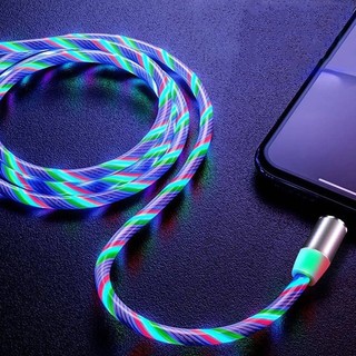 BKWHALE Cáp sạc từ Micro USB/Type C  Cáp phát sáng LED
