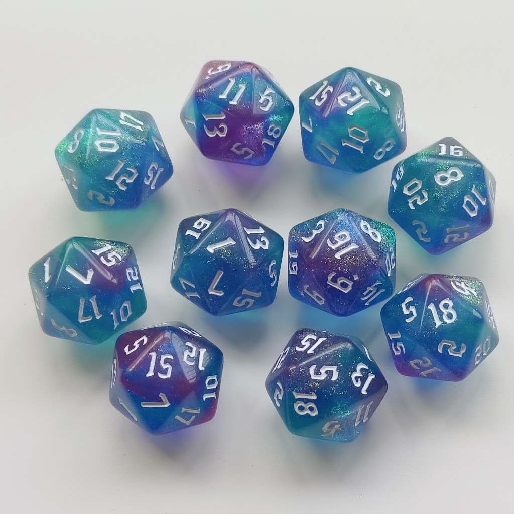 D20 Face Starry Sky Magic Color Chameleon Dice
