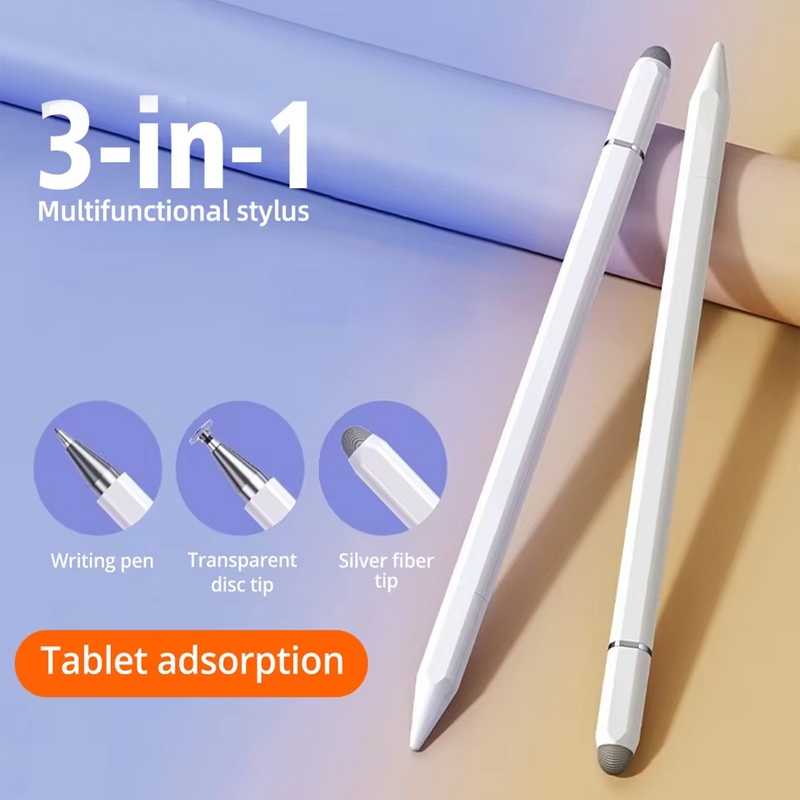 Bút cảm ứng đa năng 3 trong 1 cho iPad, Samsung, Xiaomi, Huawei, không cần sạc, bút màn hình cảm ứng