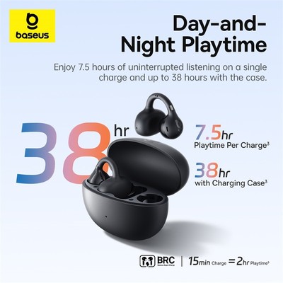 [Bảo hành 24 tháng] Tai nghe không dây thực sự mở tai Baseus Bass BC1 Lite(Loại kẹp)