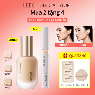 [MUA 2 MIỄN PHÍ 4] [Combo trang điểm đế bất lợi] UODO Foundaion và Kem che khuyết điểm Trang điểm đế không hoàn hảo