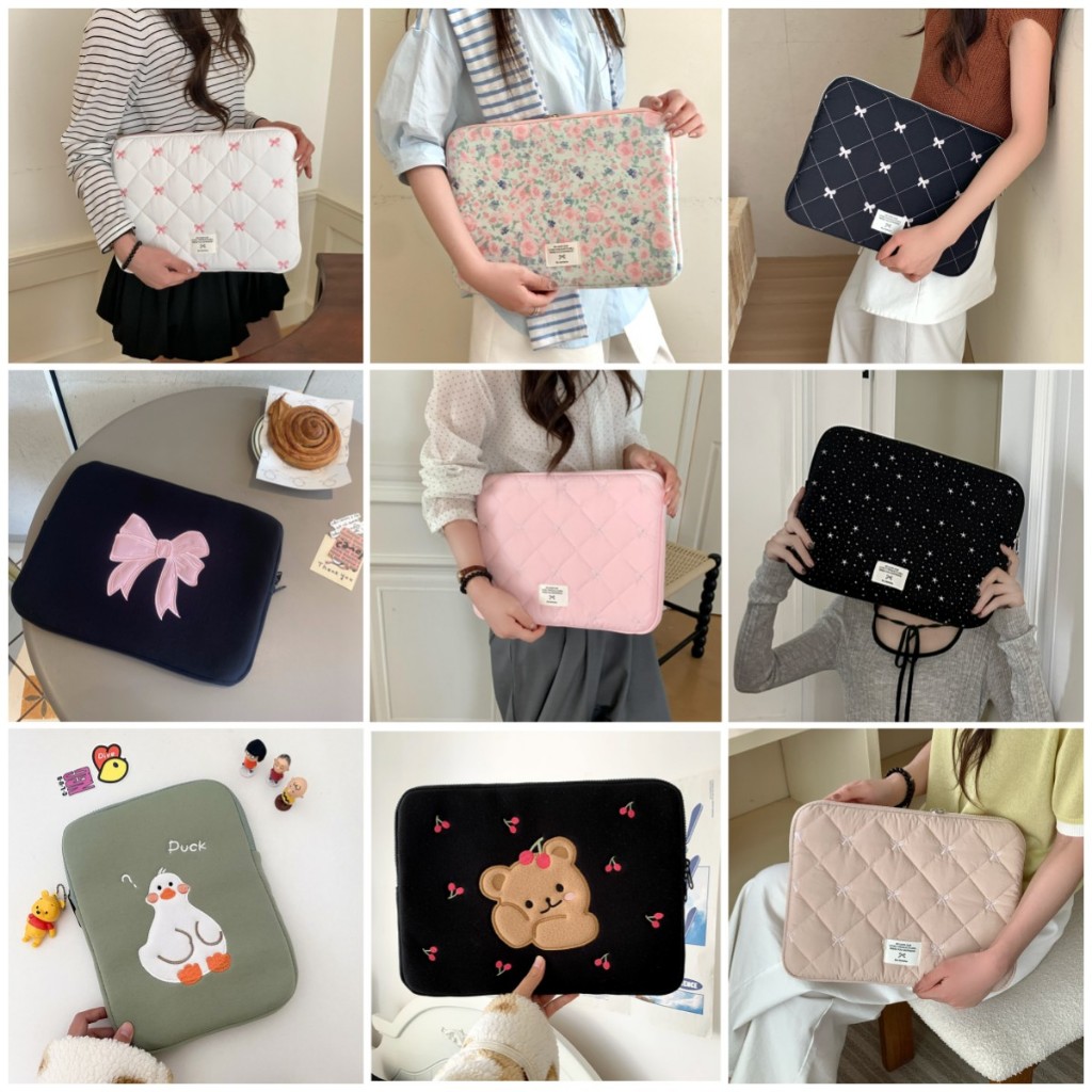 Túi đựng laptop máy tính bảng 11/13/15 inch họa tiết hoạt hình phong cách Hàn Quốc