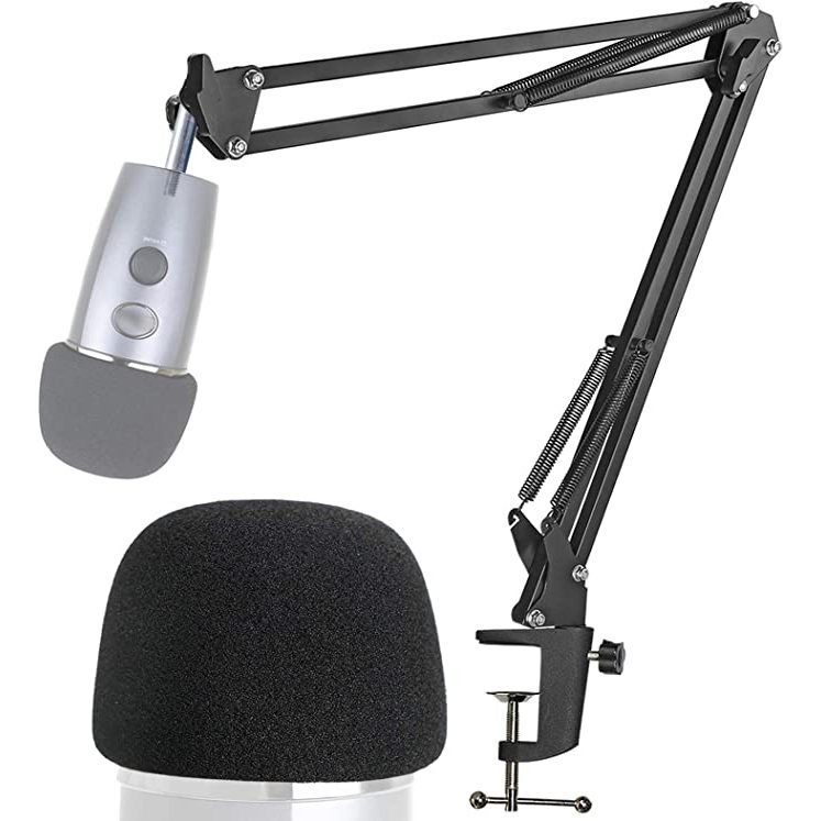 Wanjason Yeti Nano Mic Boom Arm Stand với kính chắn gió xốp - Micrô treo chuyên nghiệp Boom Arm Stan