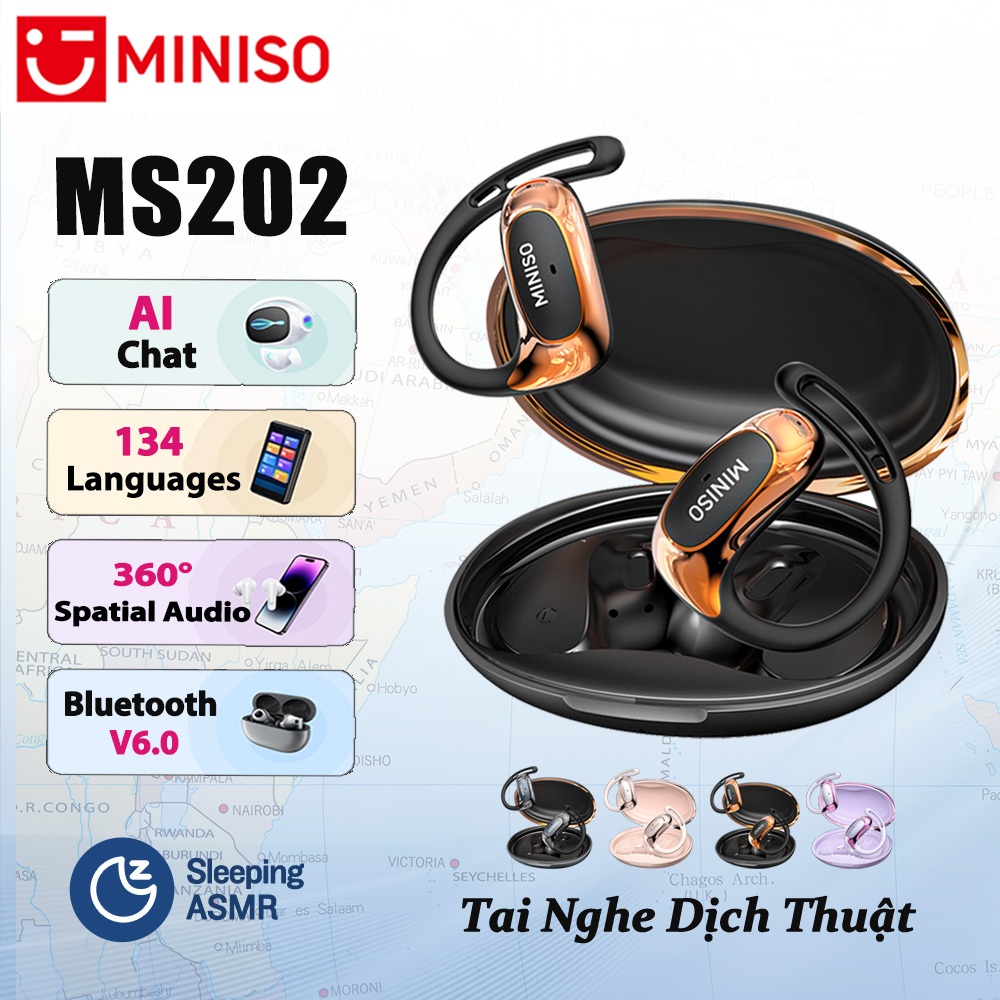 MINISO MS202 AI Tai nghe dịch thuật V6.0 Tai nghe Bluetooth 360° ACS HIFI Chất lượng âm thanh Tai nghe không dây Chống nước IPX5 Tai nghe thể thao | BigBuy360 - bigbuy360.vn