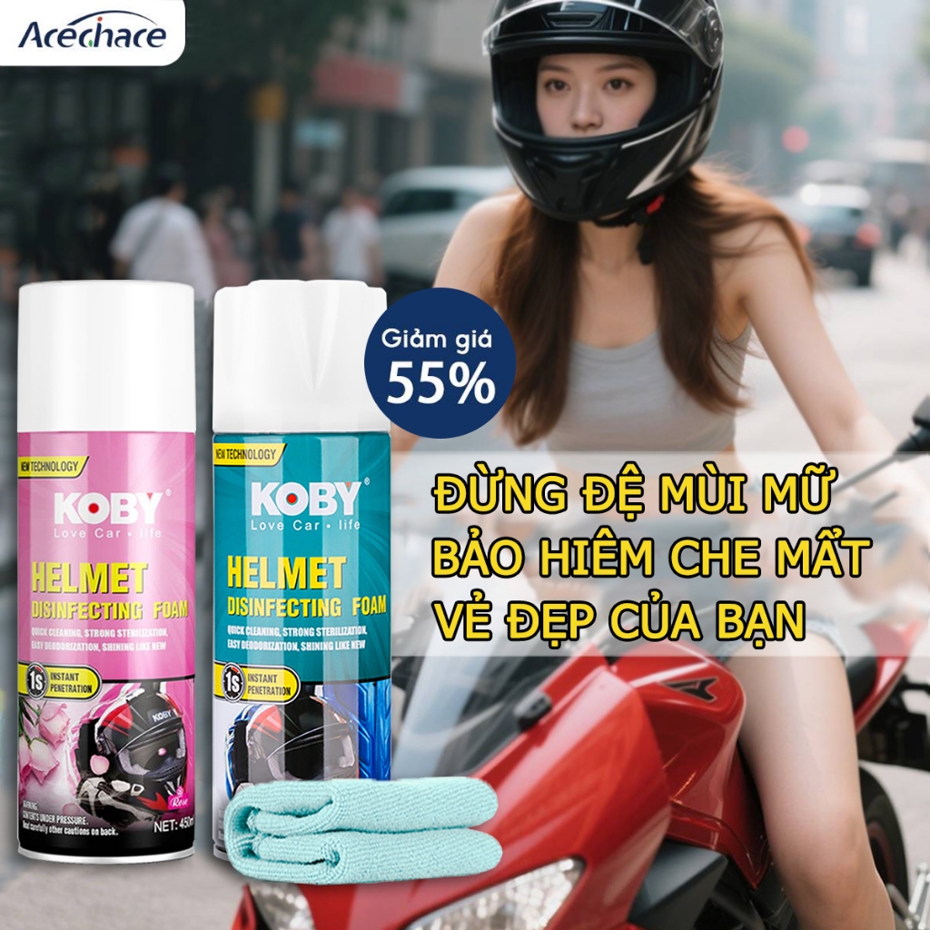 KOBY Chai khử mùi tạo bọt 450ml  mũ kyt nón bảo hiểm cho bé Làm sạch mũ bảo hiểm nội thất xe hơi sofa giày trắng vệ sinh giày bọt rửa giày vệ sinh mũ bảo hiểm