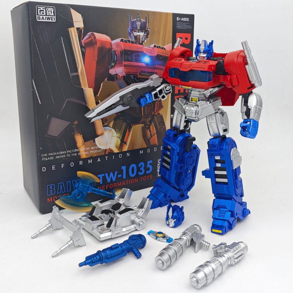 BAIWEI TW1035 TW-1035 Robot Biến Hình Mẫu Xe 18CM OP Oversize KO SS112 Hợp Kim Nhân Vật Hành Động