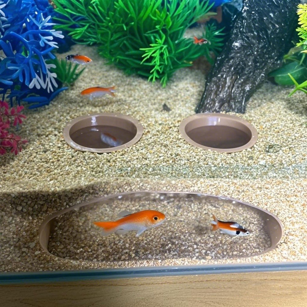 Mở Đôi Hang Động Bể Cá Bằng Nhựa ABS Trang Trí Bể Cá Cho Corydoras Kuhli Loache