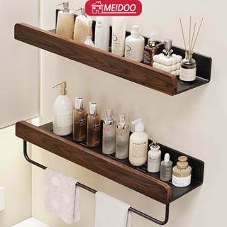 Chất liệu gỗ óc chó MEIDOO Kệ để đồ nhà tắm, Giá đựng mỹ phẩm treo tường, bền sẽ không bị rỉ sét
