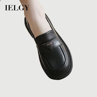 IELGY Giày lười Platform nữ cổ điển phong cách Anh giày cao gót mềm mại cỡ lớn