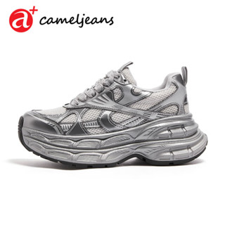 Cameljeans Giày thể thao nữ cổ điển tăng chiều cao giày đế xuồng giày thường