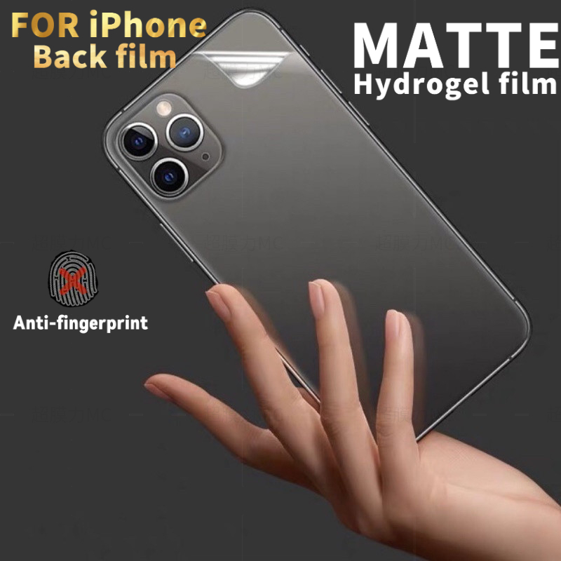 Phim Hydrogel mờ Mặt sau điện thoại di động cho iPhone 16 11 12 13 14 pro plus promax x xr se 8 7 6 