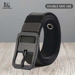  Thắt lưng nam LouisWill - Nylon hai mặt phù hợp quần vải thể thao điều chỉnh được 