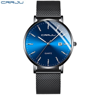 Đồng hồ CRRJU 2161 X bằng thép không gỉ chống thấm nước thời trang thanh lịch cho nữ