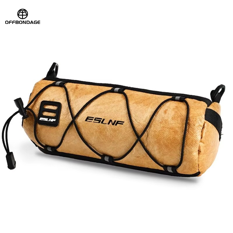ESLNF 2.5L Túi Đeo Tay Lái Xe Đạp Túi Ống Phía Trước Phụ Kiện Xe Đạp Đa Năng Màu Nâu Cổ Điển Phụ Kiệ