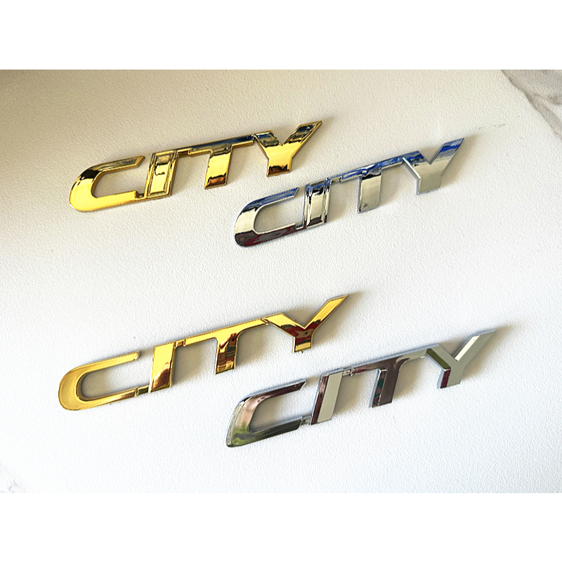 Logo biểu tượng phía sau Honda Gold / Chrome City 1PC ABS CITY