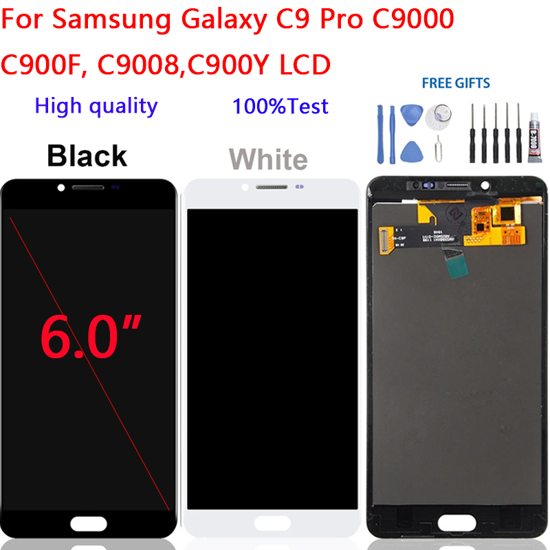 Ori / AMOLED 6.0 '' Dành Cho Samsung Galaxy C9 Pro C9000 C900F, C9008, C900Y Màn Hình Hiển Thị LCD T