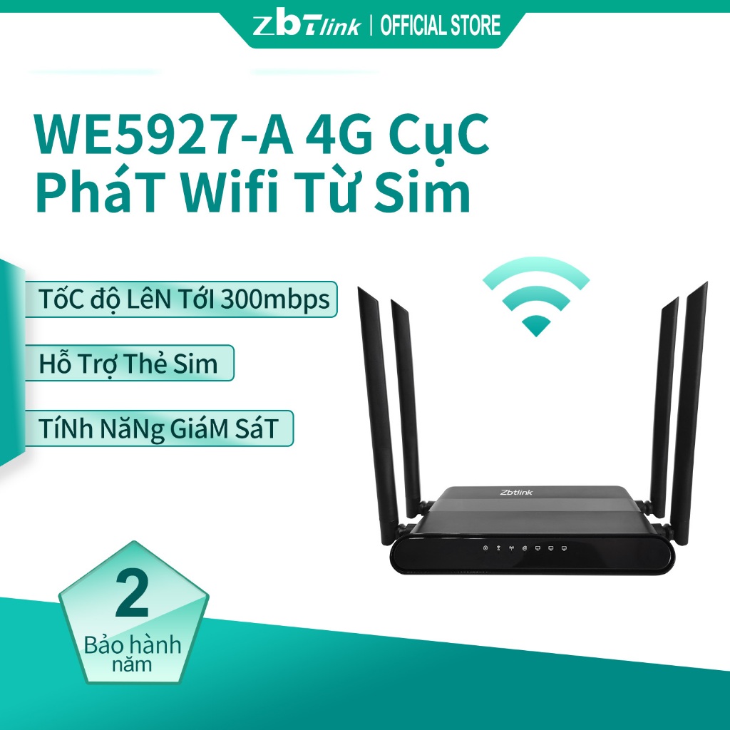 Zbtlink Còn hàng WE9527-A 300Mbps 4g không dây n bộ định tuyến khe cắm thẻ sim wifi