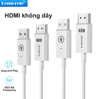  HDMI không dây thực tế 30M Lemorele P100 5G WIFI 3D 4K 1080P cho máy ảnh Karaoke PC Laptop TV 