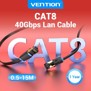  Cáp Ethernet Vention Cat 8 40Gbps Cáp mạng LAN SFTP Cat8 siêu tốc Đầu nối mạ vàng Dây vá RJ45 cho Modem Laptop PC TVBOX BOX TV 