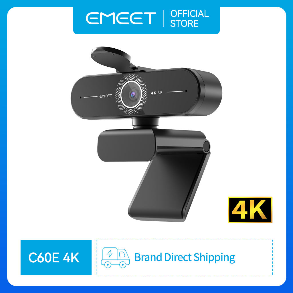 Webcam 4K Ultra HD 4K Webcam có lấy nét tự động EMEET C60E 4K cho PC / Zoom / Teams / Skype