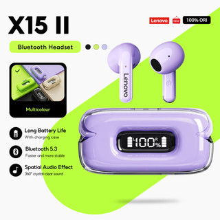 Tai nghe Lenovo Thinkplus X15 II Bluetooth 5.3 Tai nghe không dây có Mic Tai nghe chống nước Tai nghe không dây âm thanh nổi HiFi 