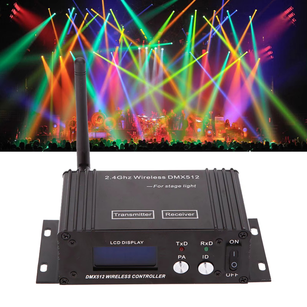 2.4G Không Dây DMX 512 Bộ Điều Khiển Bộ Thu Phát Màn Hình LCD Công Suất Có Thể Điều Chỉnh Repeater B
