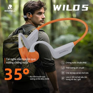 RHYFELL Wild5 Tai nghe thể thao địa hình dẫn truyền qua xương chống nước tai nghe bơi dẫn truyền qua xương silicon lỏng bộ nhớ 32G Bluetooth 5.4 tai nghe thể thao có micrô tai nghe dung lượng pin lớn