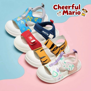  Cheerful Mario kích thước 14-19 Nhiều phong cách giày sandal siêu nhẹ tập đi cho bé đế mềm chống nước khối màu giày quai hậu đi biển đep chống trượt xăng đan hot bảo vệ mũi chân sơ sinh 