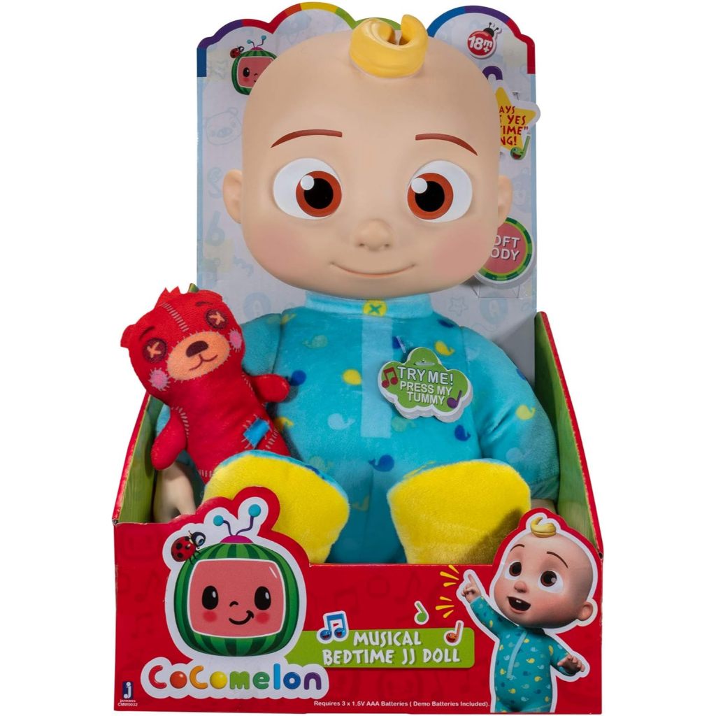Búp bê âm nhạc CoComelon CMW0146 JJ có gấu bông, thích hợp cho trẻ em trên 18 tháng tuổi