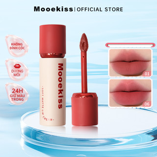 Son Mooekiss Không dính cốc Kỹ thuật khóa màu Son lì Son môi 6 Màu Có Sẵn 3g