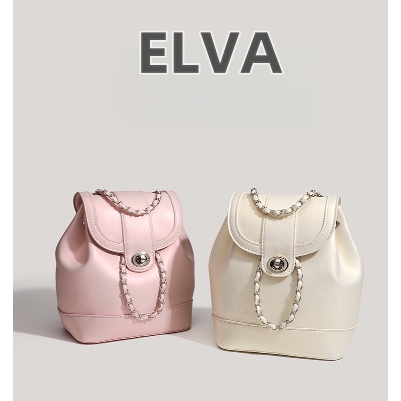 Hàng chính hãng ELLA Chanel Mini Chain Ba lô INS Blogger Túi đeo vai da sáp
