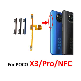 Dành Cho Xiaomi Poco Pocophone X3 NFC X3 Pro Âm Lượng Bên Nút Điều Khiển Nguồn Âm Thanh Bên Chìa Khóa Bên Trong Cáp Mềm Sửa Chữa Phần