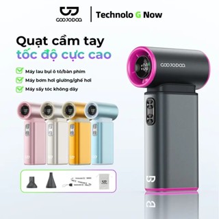 Quạt cầm tay siêu nhanh GOOJODOQ Quạt 3 trong 1 Quạt hút bụi Tốc độ tối đa 71.000 vòng/phút 100 tốc độ Màn hình LED hợp kim nhôm Pin 6.000mAh