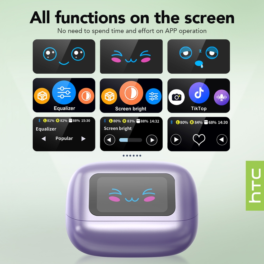 HTC NE54 AI Tai Nghe Dịch Thuật Bluetooth 6.0   Khử Ồn Thông Minh HIFI  Thiết Kế Tai Nghe Dẫn Truyền Xương  Chống Nước IPX5 Màn Hình Cảm Ứng LED | BigBuy360 - bigbuy360.vn