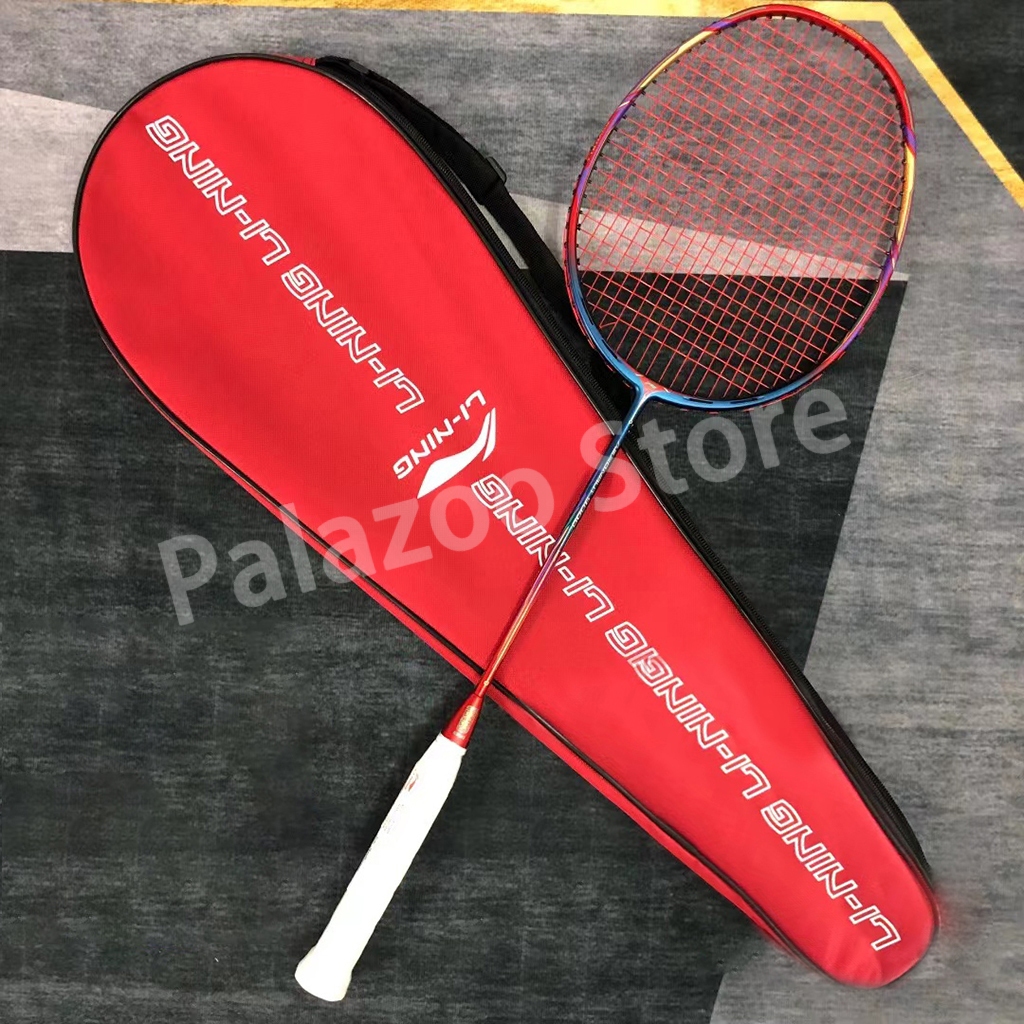 【Ready Stock】Li Ning AERONAUT 9000C Beijing/Tokyo Vợt cầu lông carbon đầy đủ đặc biệt cho cuộc thi 4