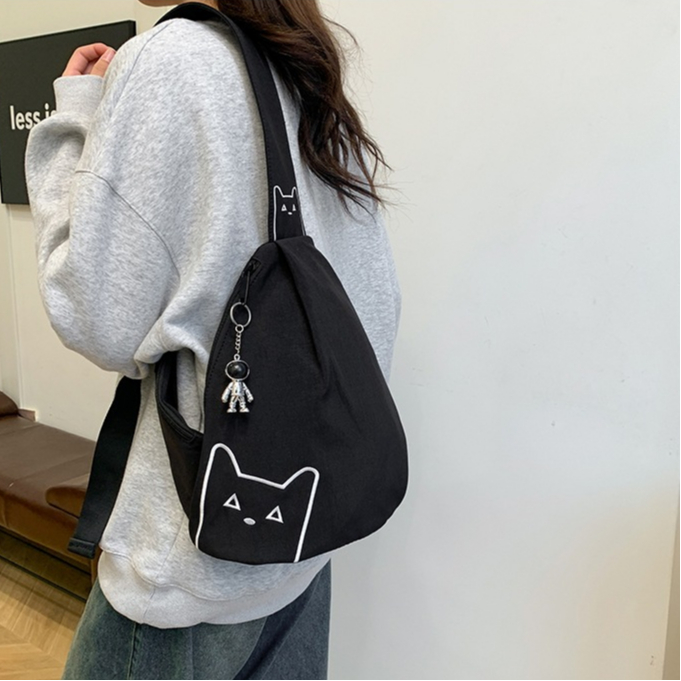 Túi đeo chéo nam nữ phong cách giản dị tối giản Nhật Bản, túi đeo vai thời trang, chất lượng cao, đa chức năng, sức chứa lớn