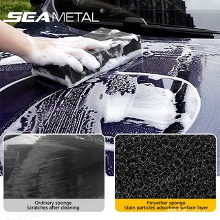 SEAMETAL Rửa Xe Bọt Biển Đánh Bóng Sáp Bọt Biển Khối Làm Sạch Kính Ô Tô Dụng Cụ Loại Bỏ Vết Bẩn Hộ Gia Đình Phụ Kiện Vệ Sinh