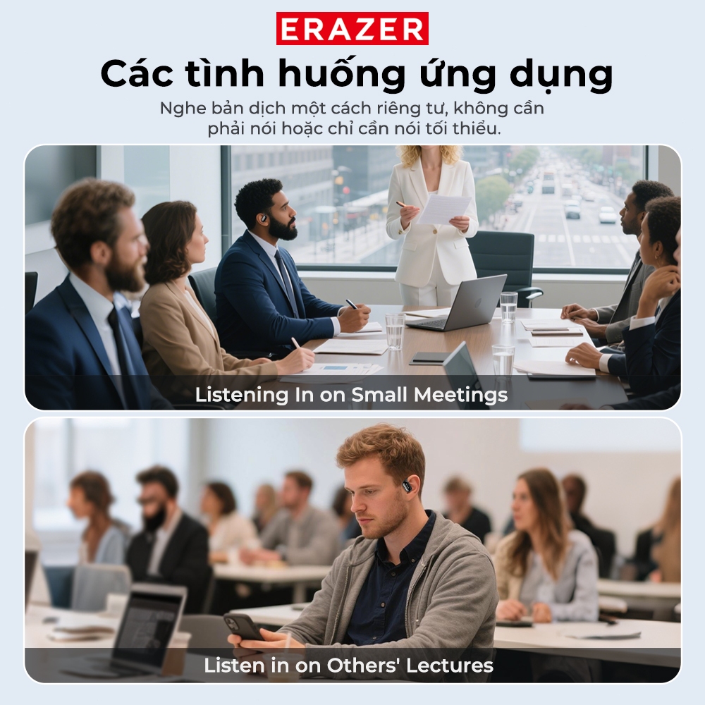 Lenovo Erazer XF56 AI Dịch Tai nghe Bluetooth 6.0 Tai Nghe Phiên Dịch không dây Tai nghe thể LED IPX5 Chất lượng âm thanh HIFI chống nước | BigBuy360 - bigbuy360.vn