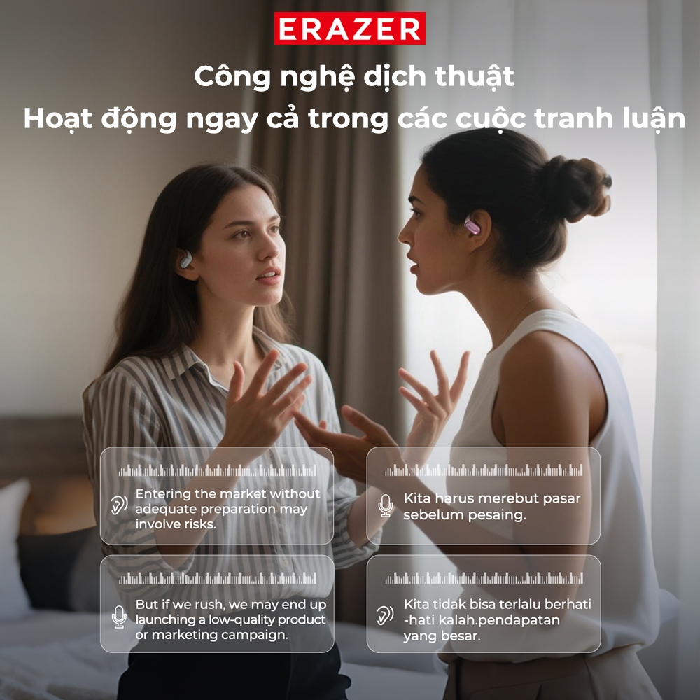 Lenovo Erazer XF56 AI Dịch Tai nghe Bluetooth 6.0 Tai Nghe Phiên Dịch không dây Tai nghe thể LED IPX5 Chất lượng âm thanh HIFI chống nước | BigBuy360 - bigbuy360.vn