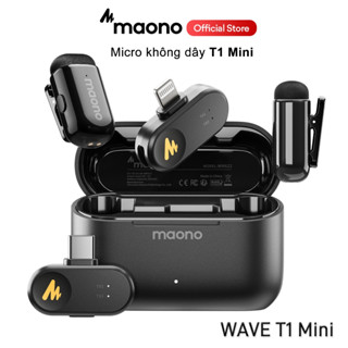 Micro thu âm không dây Maono T1 Mini PBC2 AI Mic khử tiếng ồn Mic Mini có điều khiển ứng dụng cho điện thoại / máy ảnh / máy tính / Pad/ livestream/ Vlogging/ Ghi âm ngoài trời