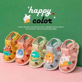  giày sandal Cho Bé  1-2 Tuổi  Xăng đan Tập Đi Cho Bé Trai Và Bé Gái Hoạt Hình Dễ Thương Chống Trơn Trượt Siêu Nhẹ Mềm Gọi giày có kèn em bé sơ sinh đep velcro êm chân nhẹ 