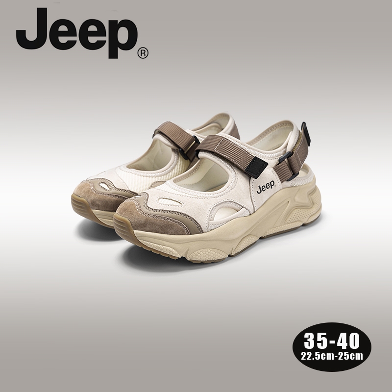 Giày sandal ngoài trời JEEP nữ mùa hè - Mary Jane La Mã, đục thoáng, thể thao