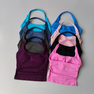 Treo Cổ Áo Ngực Nữ Thể Thao Áo Ngực Top Đẩy Lên Thể Dục Liền Mạch Yoga Áo Ngực Quần Lót Thể Thao Áo Nữ Thoáng Khí Chạy Bộ Tập Gym Vest
