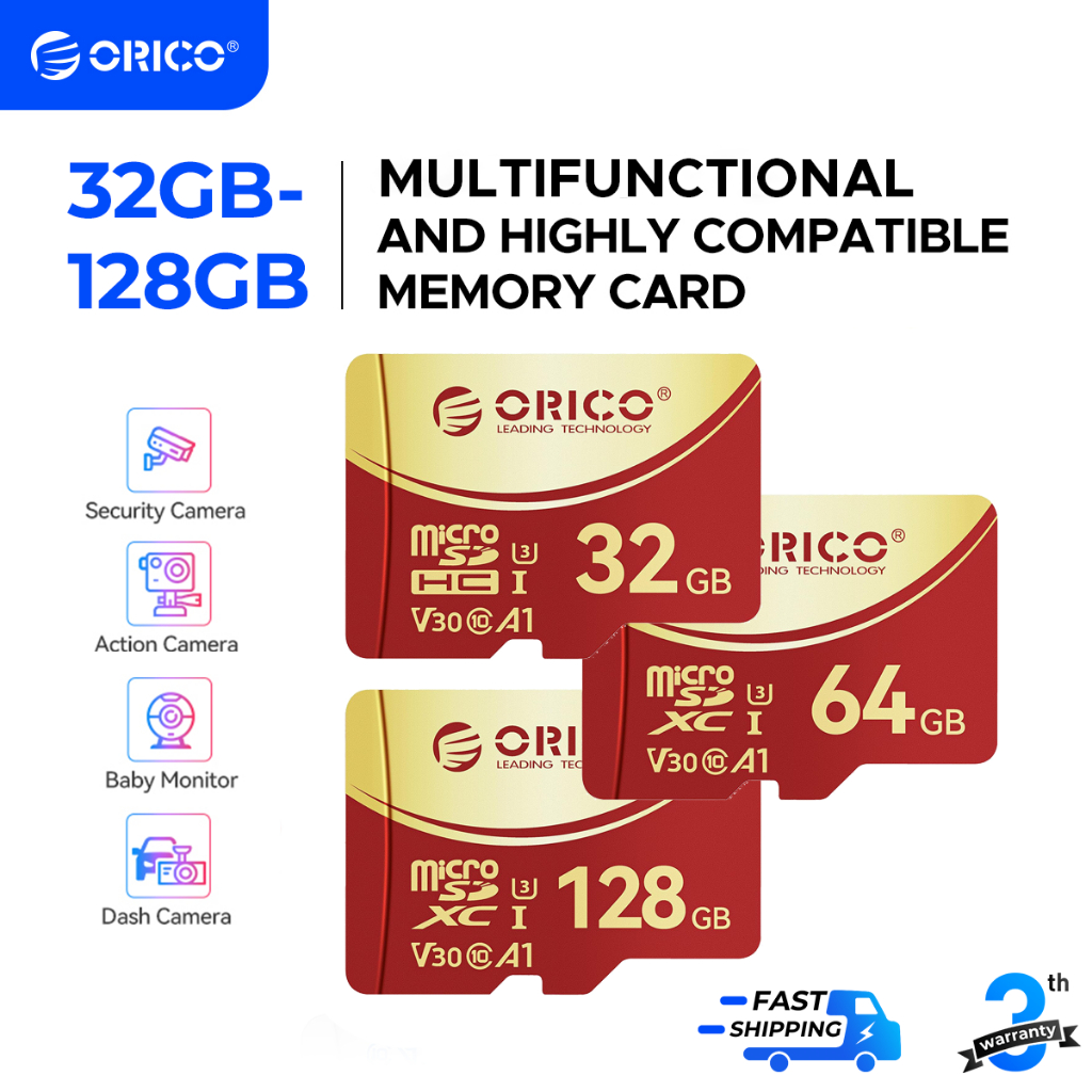 Thẻ Nhớ Chuyên dụng cho camera 32GB 64GB 128GB tốc độ cao 100mb/s class 10/u3 Dụng Cho Camera (ORICO-F3)