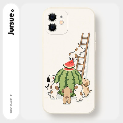 JURSUE Ốp lưng dễ thương đẹp hoạt hình Anime độc lạ ngộ nghĩnh nữ chống sốc chống bẩn mềm cho iPhone 17 16 15 14 13 12 11 PRO MAX SE 2020 X XR XS ip 8 7 Plus kute MZ0300Q