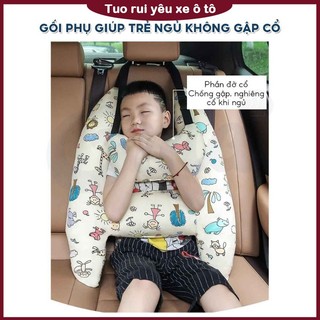 Gối Ngủ Tựa Đầu Trên Ô Tô TRENDY Thay Thế Đai An Toàn Cho Trẻ Chống Nghẹo Cổ, Tùy Chỉnh Dễ Dàng Mềm Mại